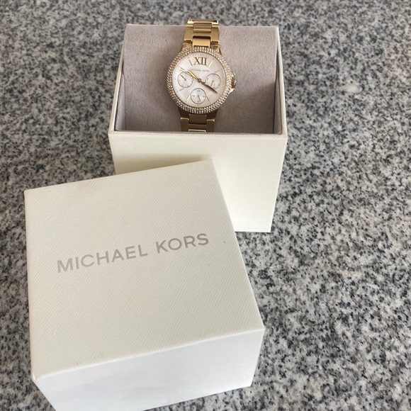 Michael Kors Mini Camille Watch - Gold. main image 6